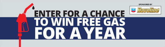 Enter for a chance to win free gas for a year