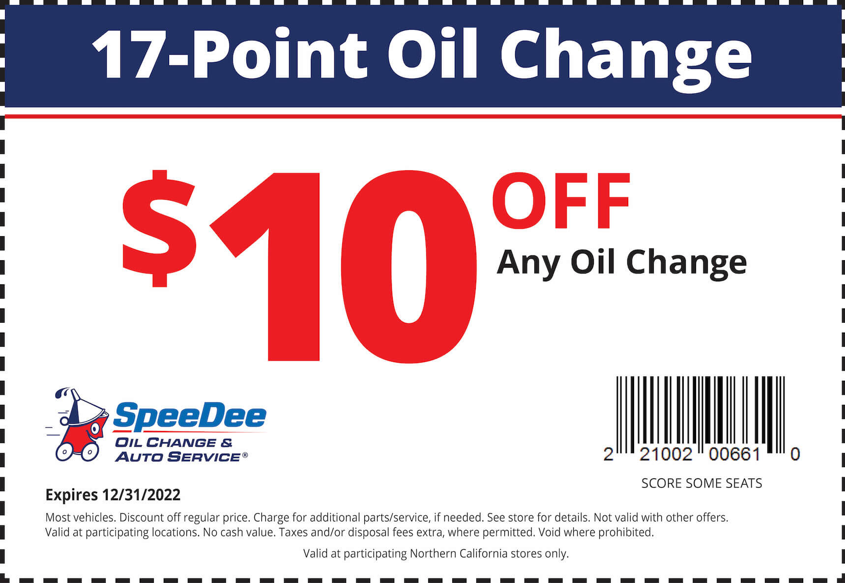 SpeeDee Oil Change Print Coupon